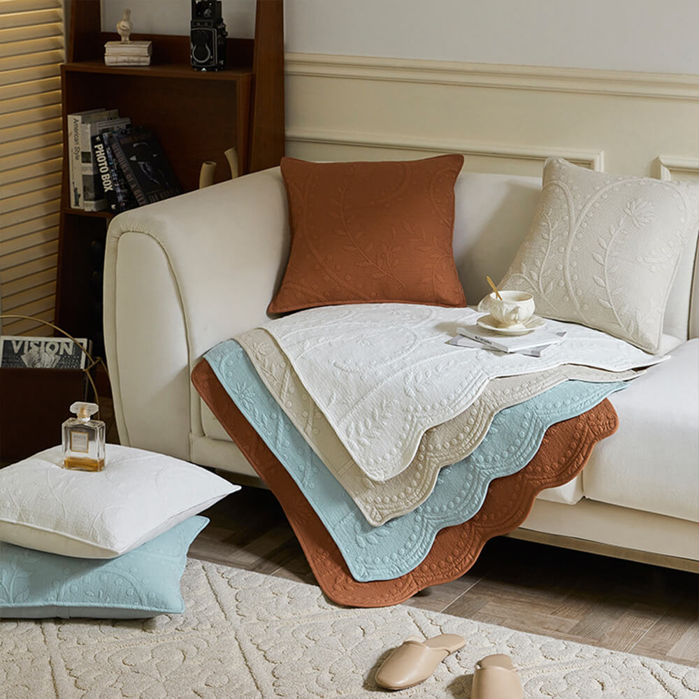 Boho Woven Textured Cotton Breathable Farmhouse Co
