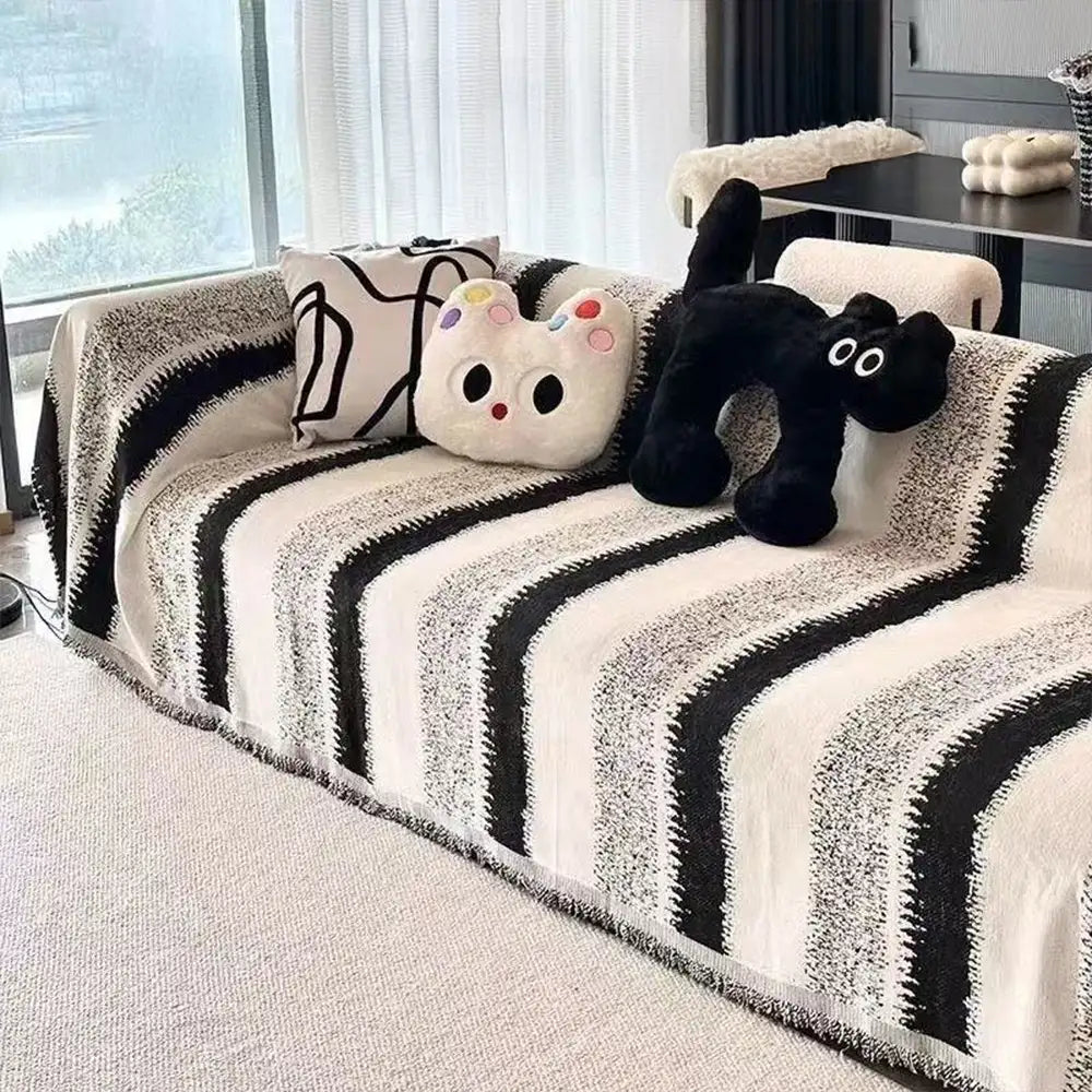 Fashion Striped Chenille Scratch-Resistant Sofa Pr