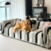 Fashion Striped Chenille Scratch-Resistant Sofa Pr