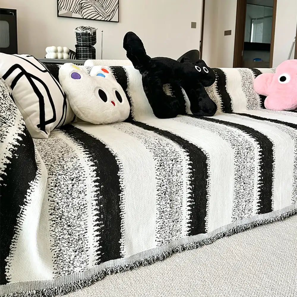 Fashion Striped Chenille Scratch-Resistant Sofa Pr
