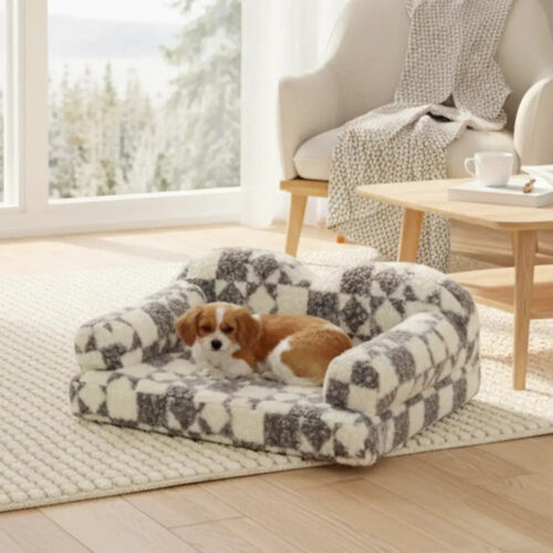 Geometric-Pattern Plush Thermal Removable And Wash