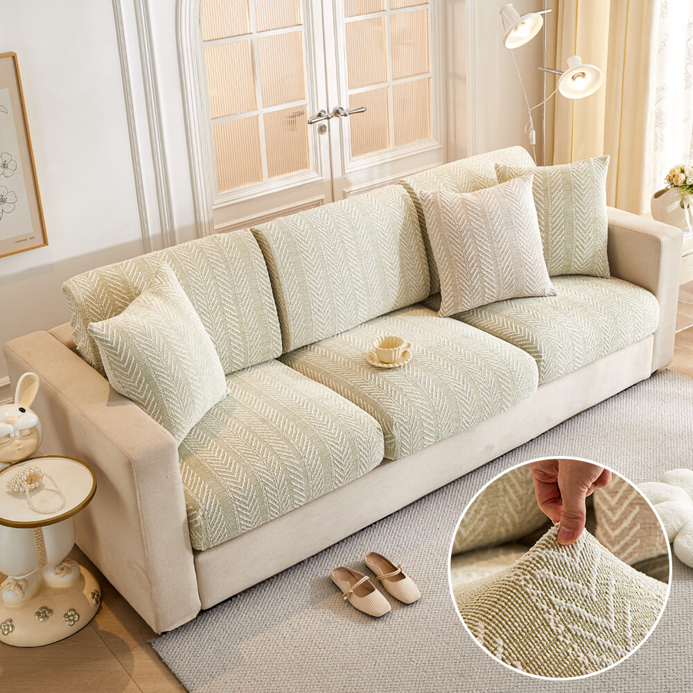 Herringbone Chenille Anti-Slip Magic Couch Cover