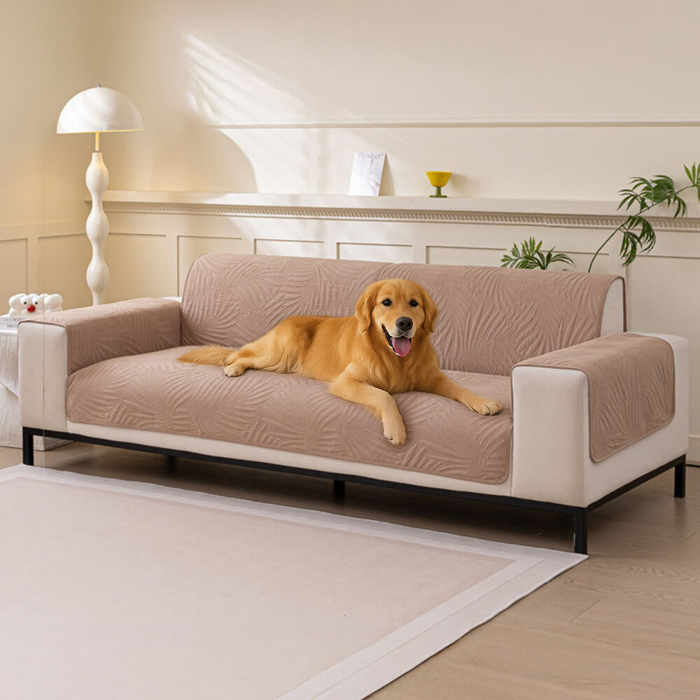 Large Leaf Pattern Water-resistant Sofa Protector