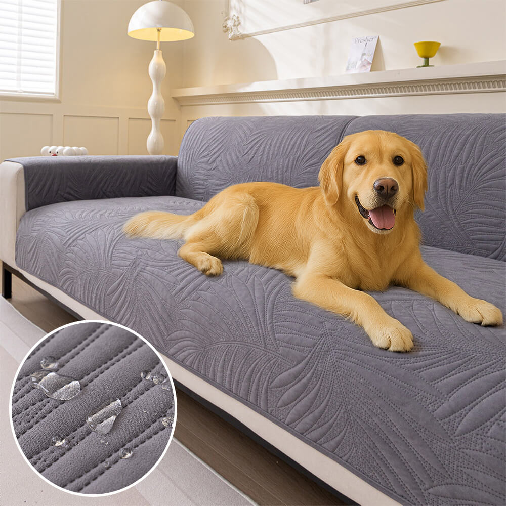 Large Leaf Pattern Water-resistant Sofa Protector