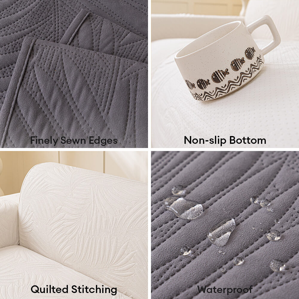 Large Leaf Pattern Water-resistant Sofa Protector