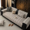 Minimalist Herringbone Weave Breathable Faux Linen