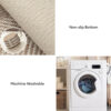 Minimalist Herringbone Weave Breathable Faux Linen