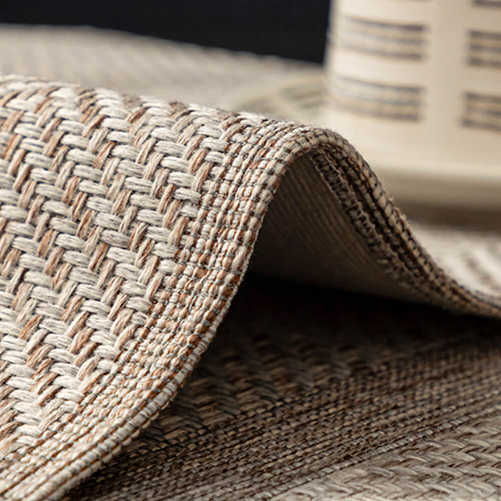 Minimalist Herringbone Weave Breathable Faux Linen