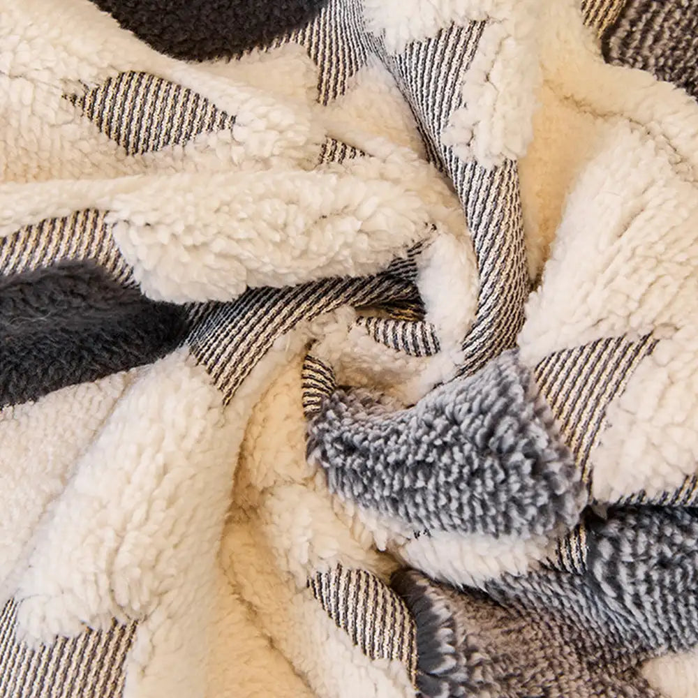 Modern Geometric Thick Plush Anti-Scratch Non-Slip