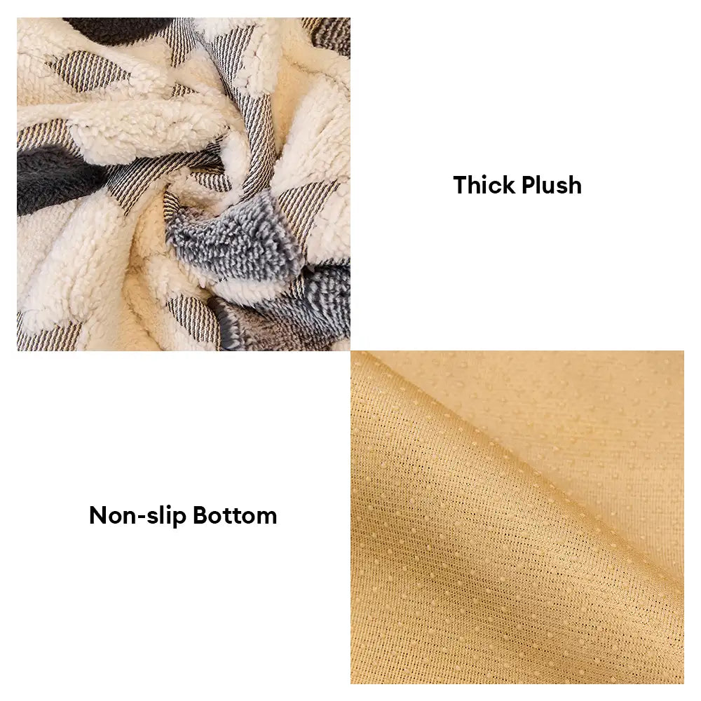 Modern Geometric Thick Plush Anti-Scratch Non-Slip