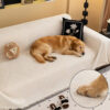 Modern Stripe Chenille Scratch-Resistant Sofa Prot