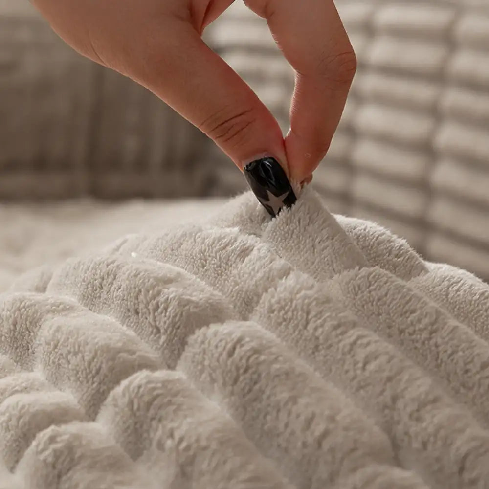 One-Piece Cozy Flannel Sofa Protection Non-Slip Co