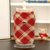 Plaid Comfortable Warm Plush Dog Sweater Suitable