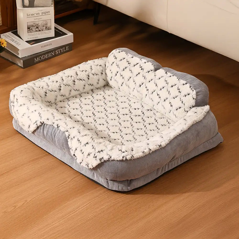 Plush Contrast Jacquard Neck Support Fashion Pet B