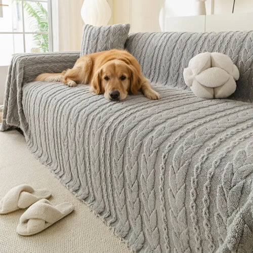 Simple Thickened Soft Fleece Fabric Sofa Protectio