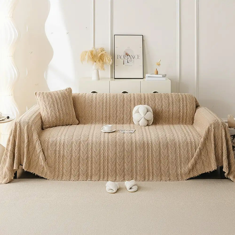 Simple Thickened Soft Fleece Fabric Sofa Protectio