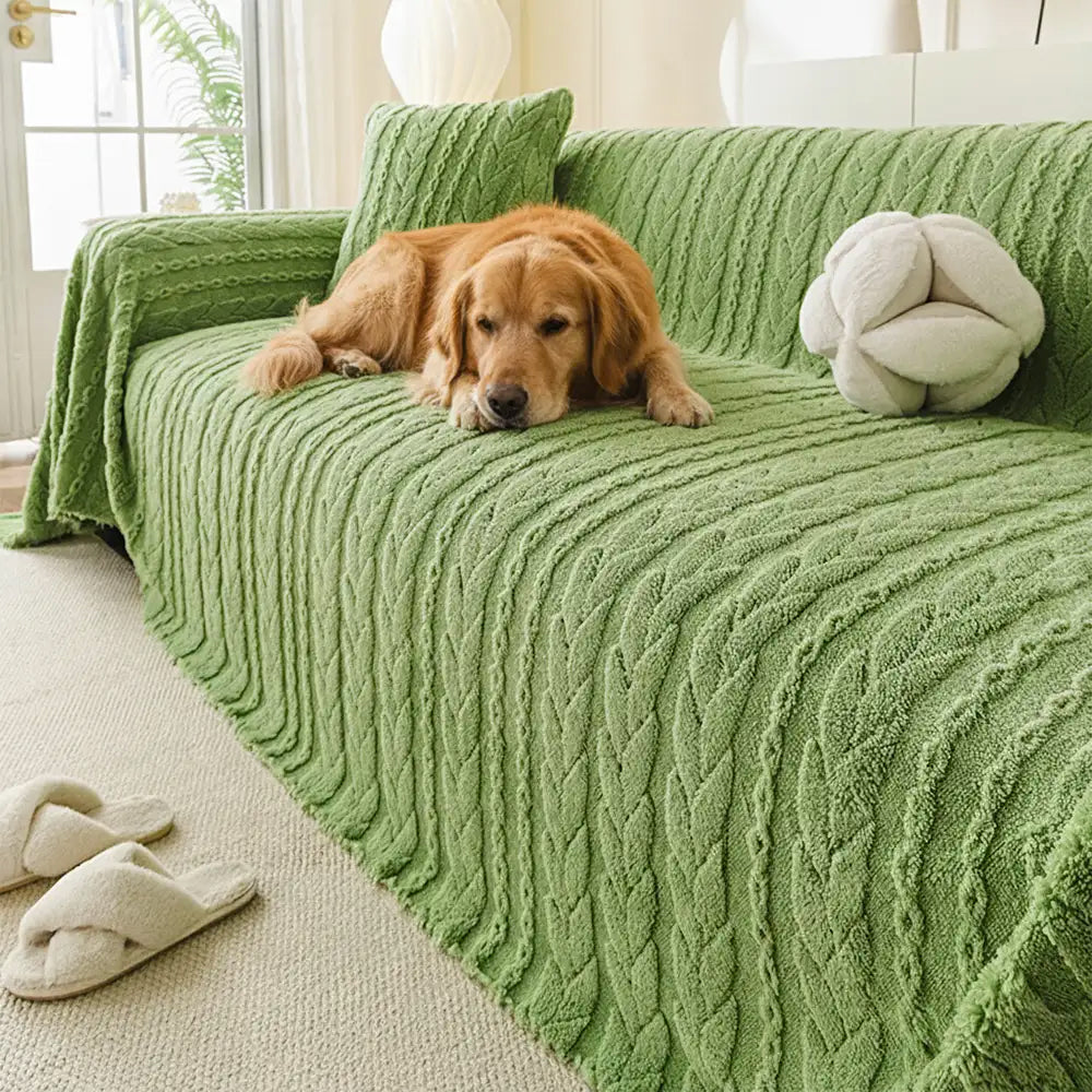 Simple Thickened Soft Fleece Fabric Sofa Protectio