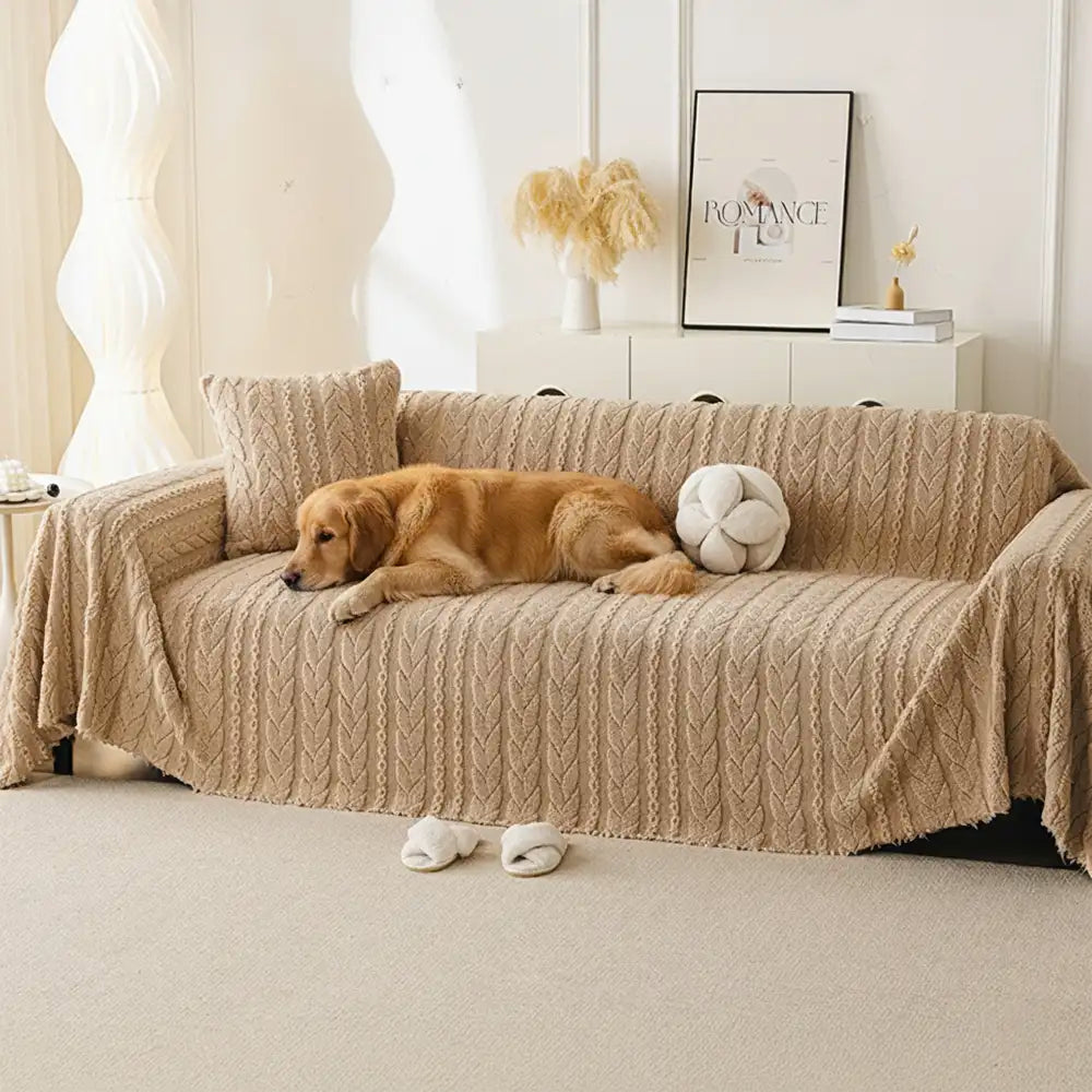 Simple Thickened Soft Fleece Fabric Sofa Protectio