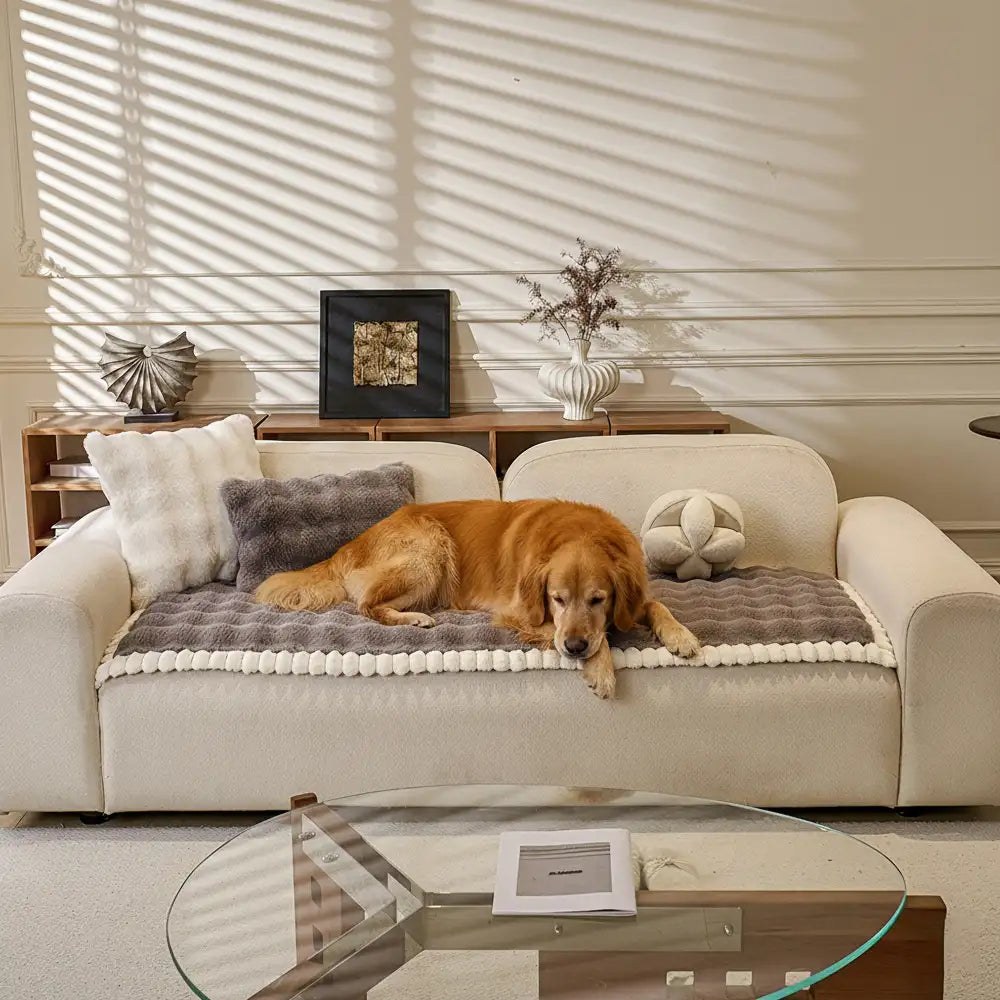 Soft Faux Rabbit Plush Thick Skin-Friendly Non-Sli