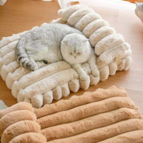 Softness Faux Rabbit Fur Warming Pillow Dog Bed - 