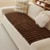 Solid-Color Fluffy Sofa Decor Thickened Couch Cove