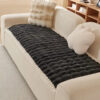 Solid-Color Fluffy Sofa Decor Thickened Couch Cove