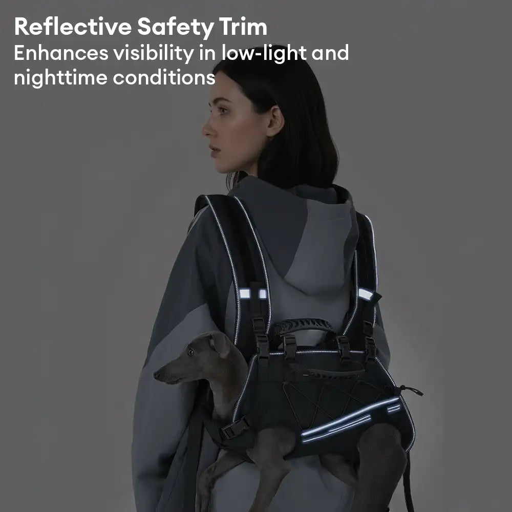 Spine-Friendly Horizontal Dog Backpack Carrier wit
