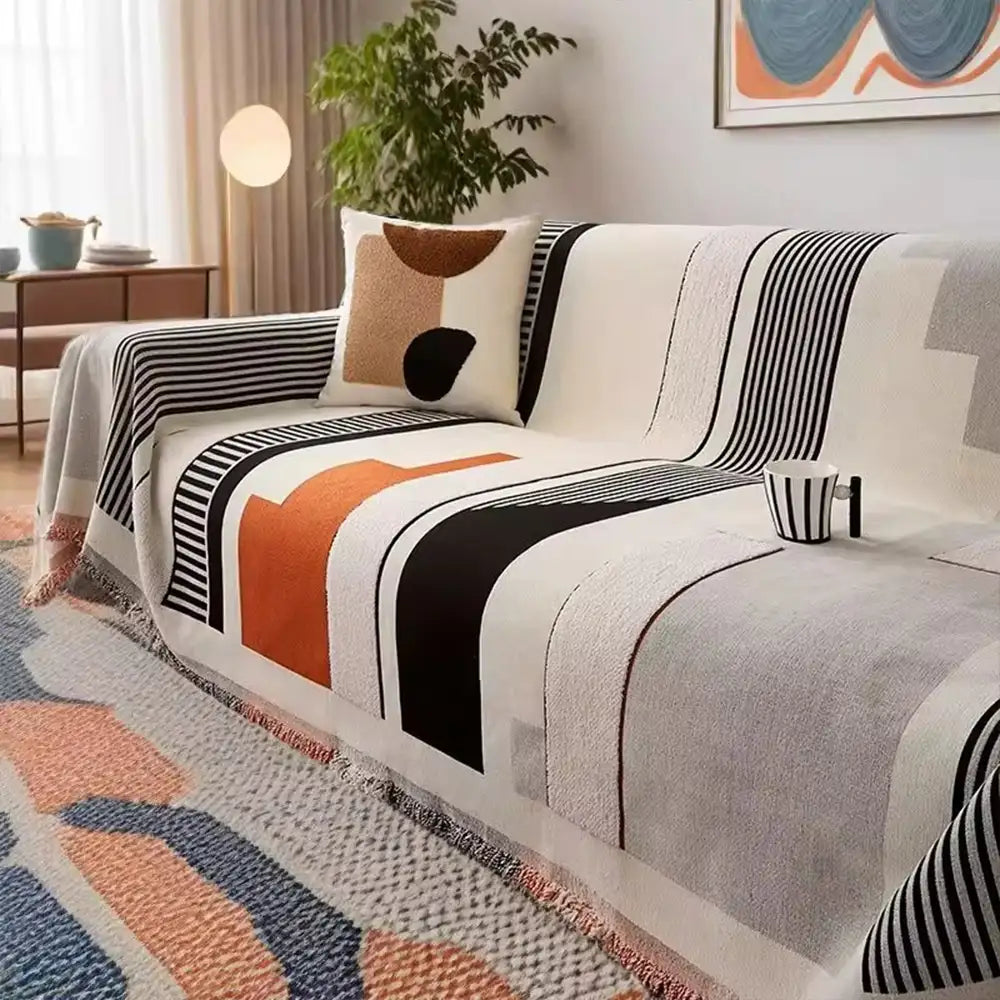 Stripe Art Scratch Resistant Chenille Multifunctio