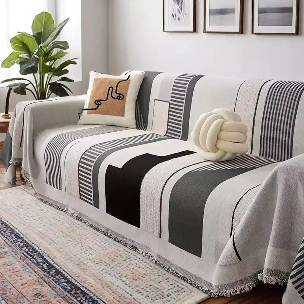 Stripe Art Scratch Resistant Chenille Multifunctio
