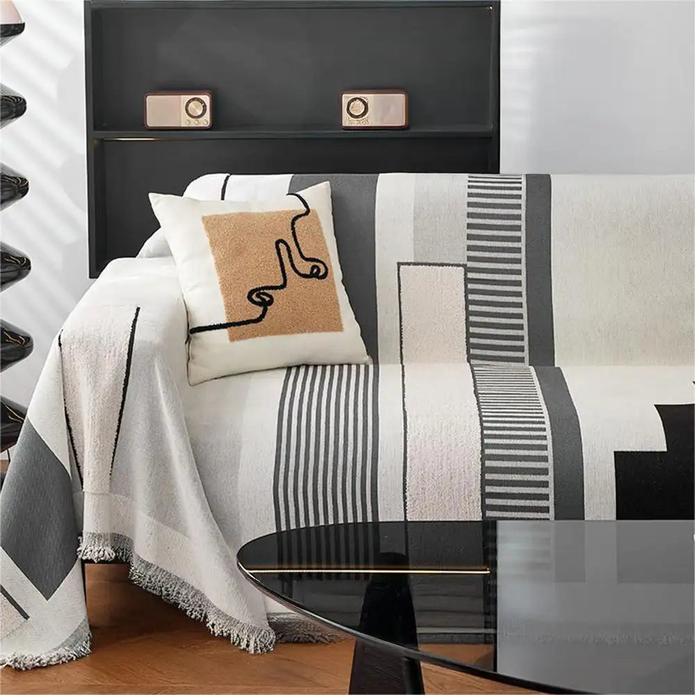 Stripe Art Scratch Resistant Chenille Multifunctio