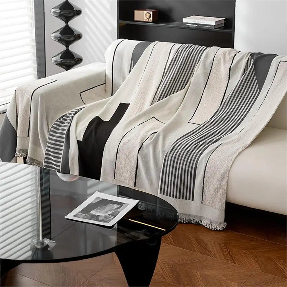Stripe Art Scratch Resistant Chenille Multifunctio