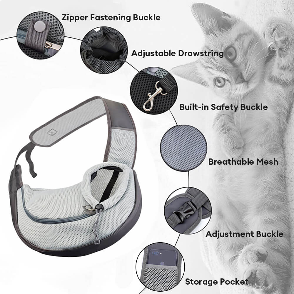 Stylish Portable Mesh PU Leather Dog & Cat Carrier