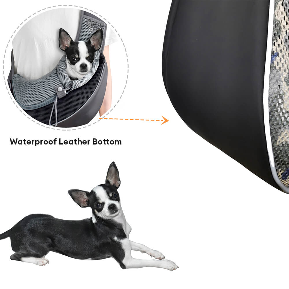 Stylish Portable Mesh PU Leather Dog & Cat Carrier