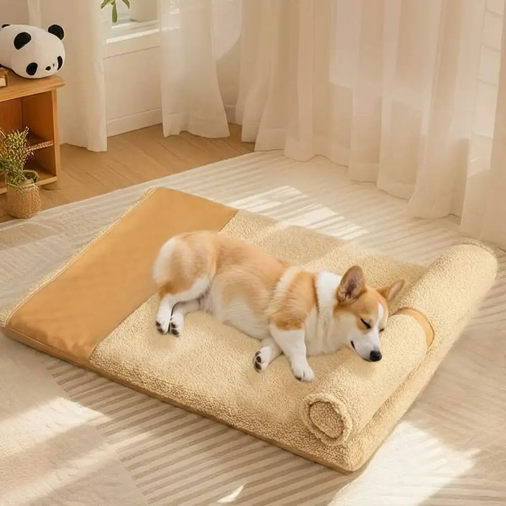 Teddy Fluffy Deep Sleep Large Space Pillow Dog Bed