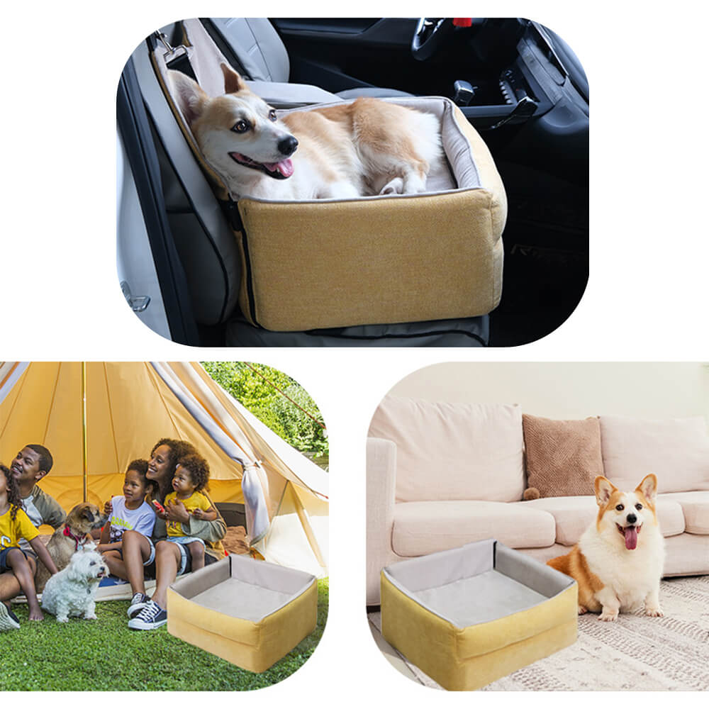 Travel Safety Seat Thickened Elevated Dog Car Seat