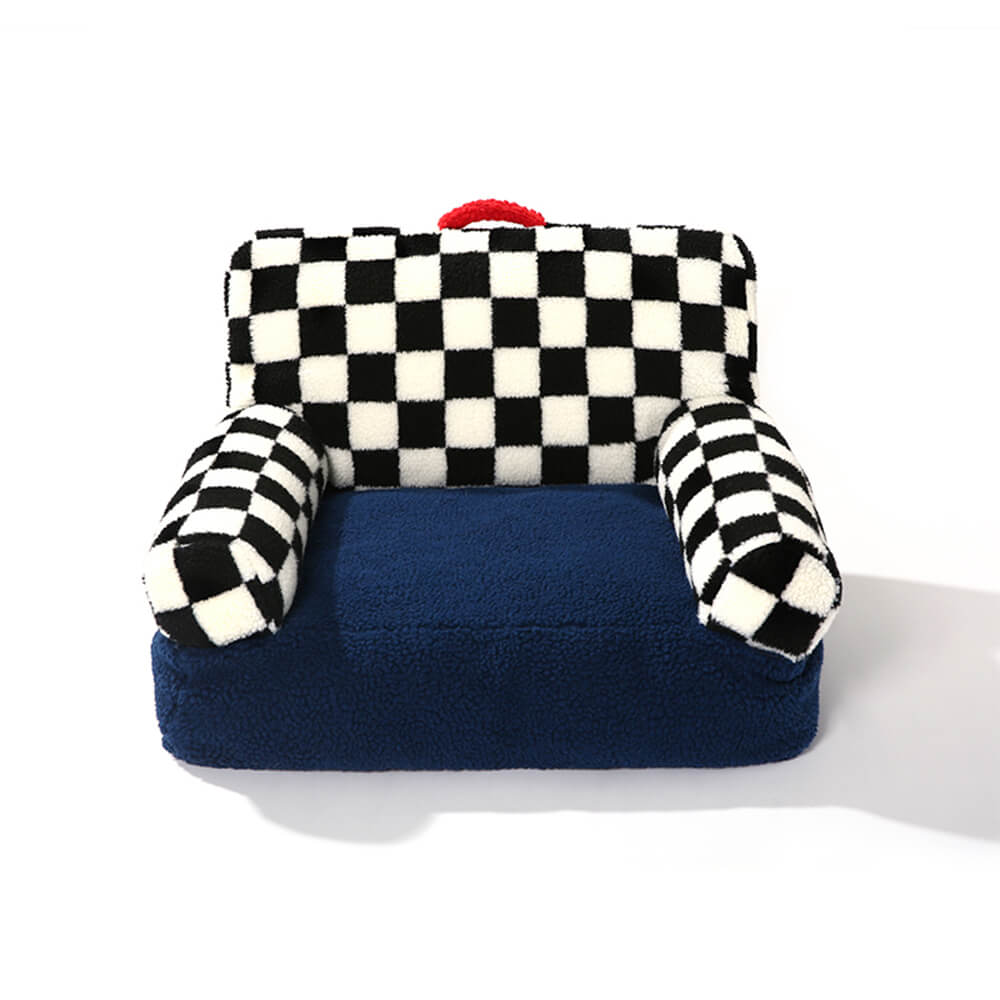 Vintage Checkered Washable Cozy Support Calming Do