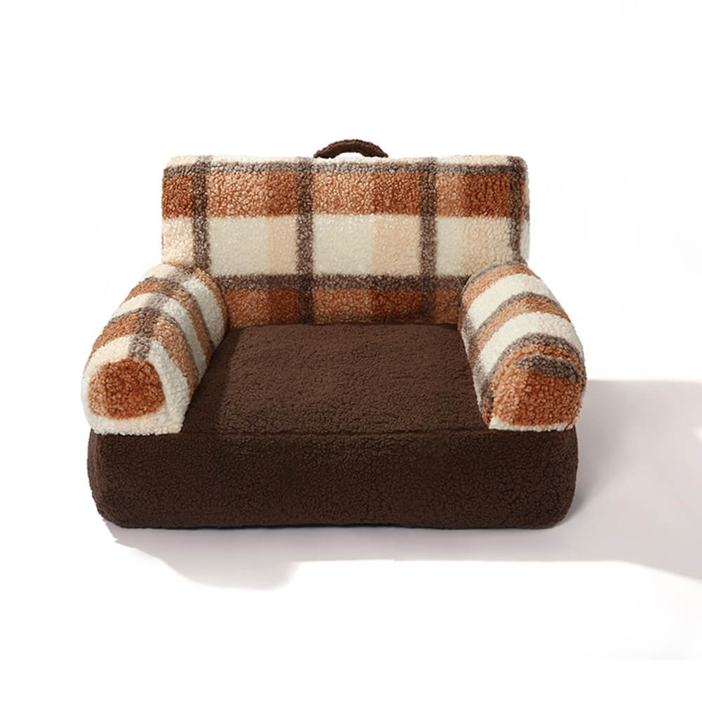 Vintage Checkered Washable Cozy Support Calming Do