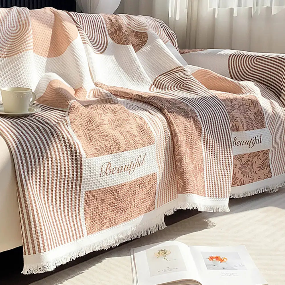 Waffle Texture Fabric Breathable Skin-Friendly Fur