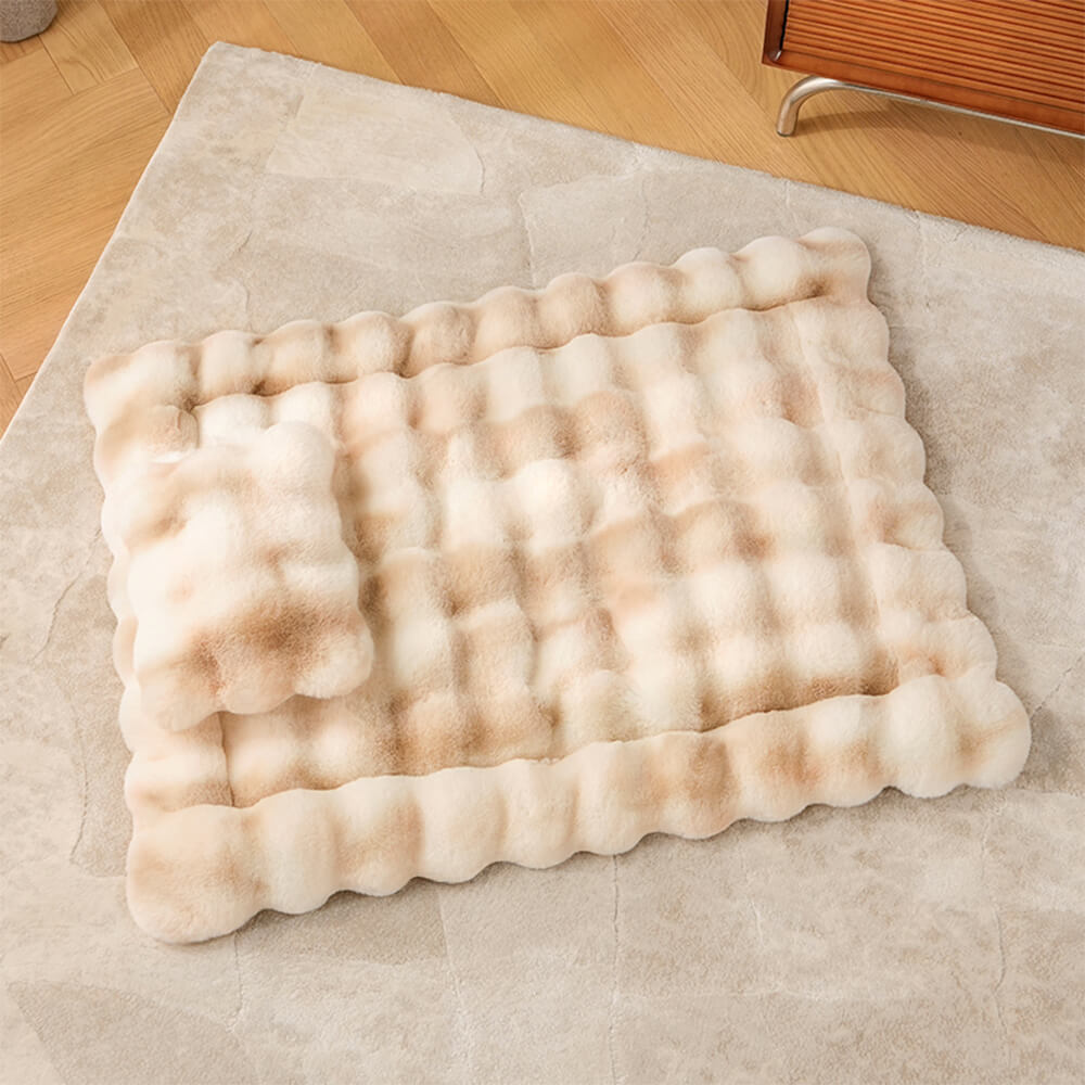 Wave Pattern Ultra Soft Faux Rabbit Fur Dog & Cat
