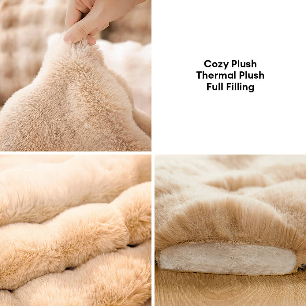 Wave Pattern Ultra Soft Faux Rabbit Fur Dog & Cat