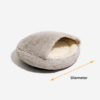 Calming Plush Semi-Enclosed Pet Nest Pita Bed For 