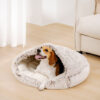 Calming Plush Semi-Enclosed Pet Nest Pita Bed For 