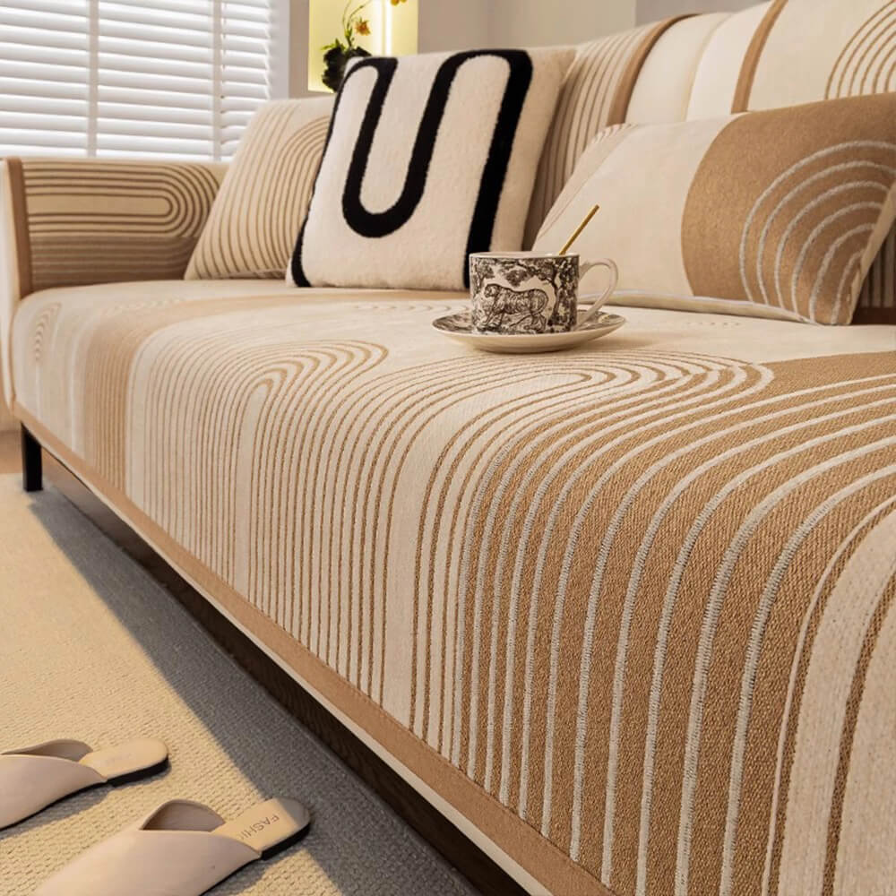Chenille Arch Pattern Scratch-Resistant Couch Cove