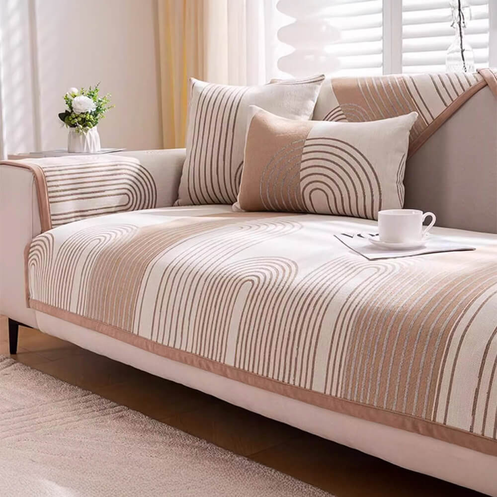 Chenille Arch Pattern Scratch-Resistant Couch Cove