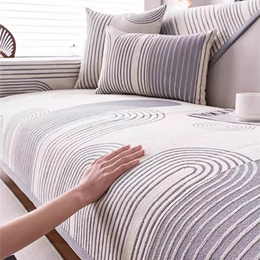 Chenille Arch Pattern Scratch-Resistant Couch Cove