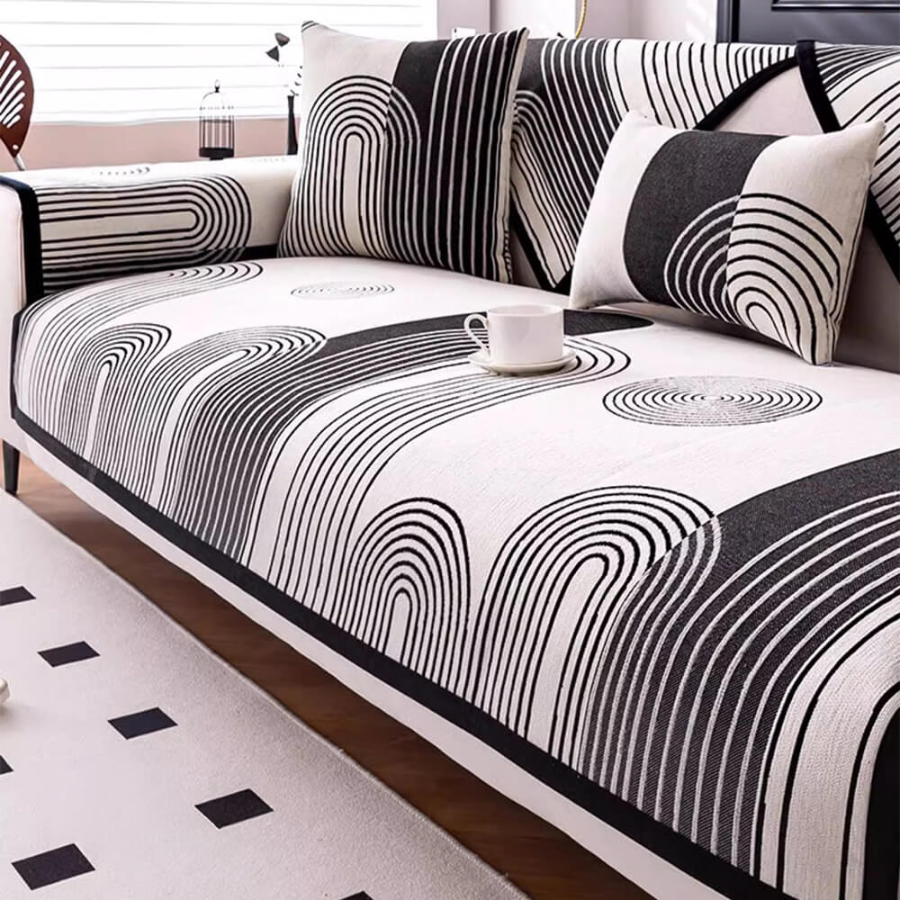 Chenille Arch Pattern Scratch-Resistant Couch Cove