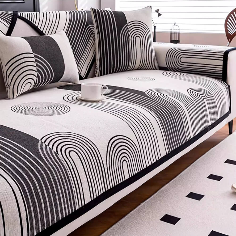 Chenille Arch Pattern Scratch-Resistant Couch Cove