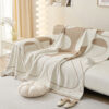 Geometric Fringe Double-Sided Chenille Non-Slip Th