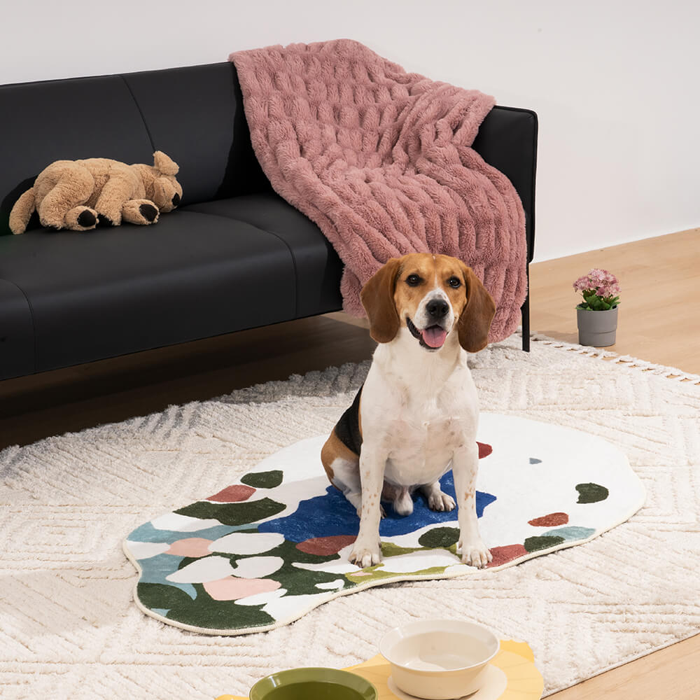 Greenery Forest Heterotype Plush Carpet Pet Mat Pe