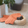 Leaf Shape Dog Blanket With Donut Dog Bed Luxury D